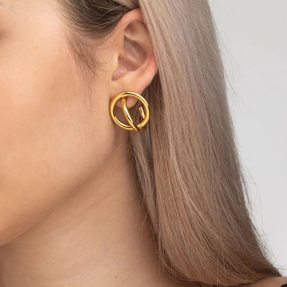 Double Circle Hoop Earrings