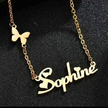 Gold Plated Flying Butterfly Name