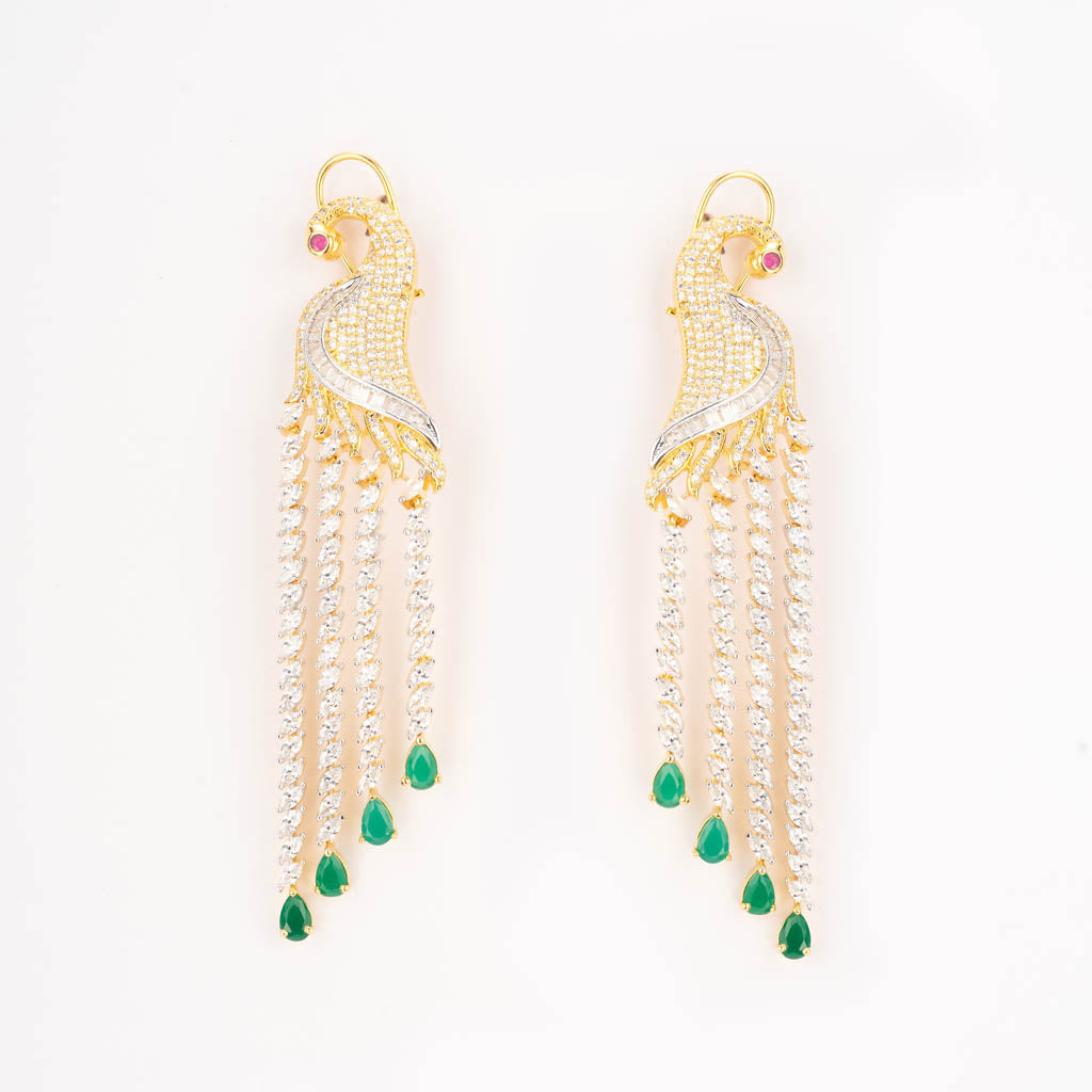 Gold green white hanging