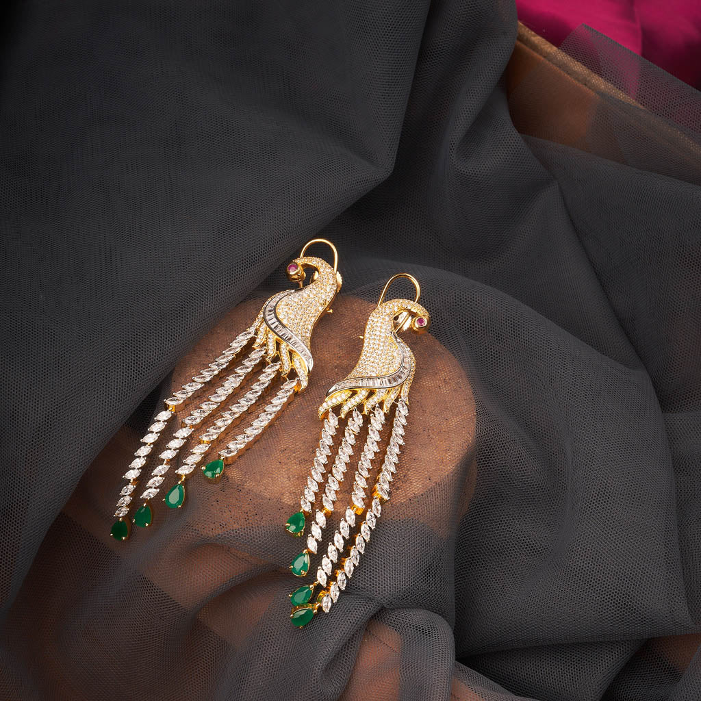 Gold green white hanging