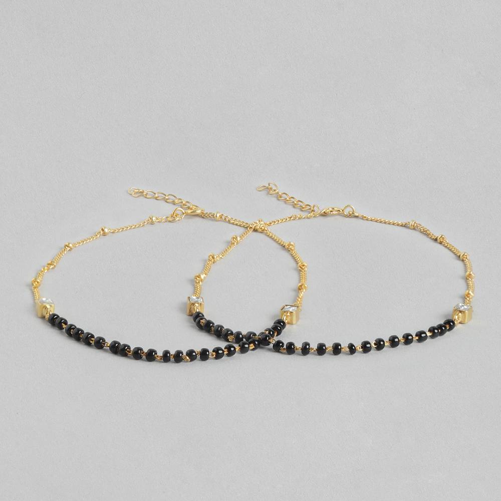 Silver 92.5 Gold Plated Anklet