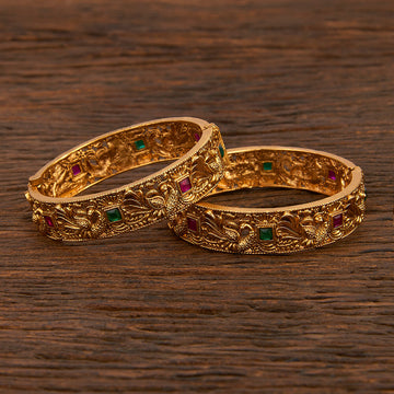 Antique Openable Bangles With Matte Gold Plating.15