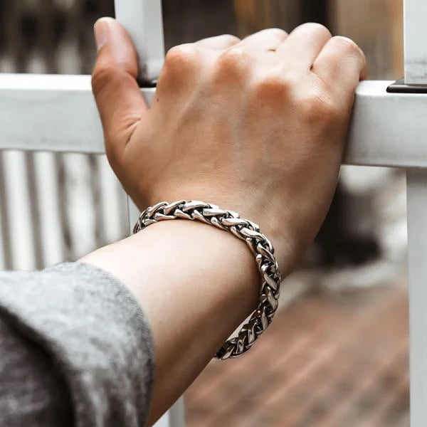 Sterling Silver Handmade Twisted Rope Bracelet