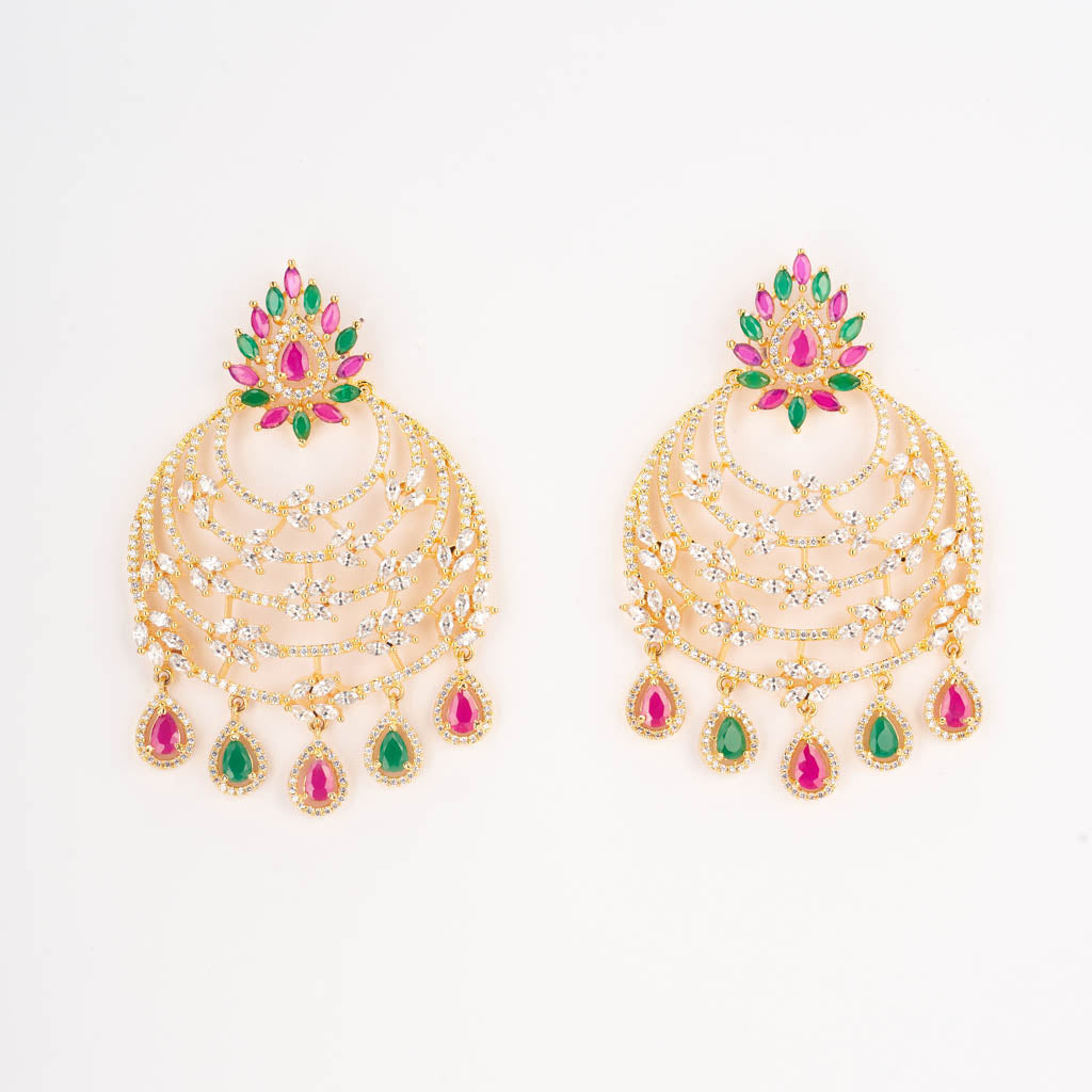 Gold ruby green hanging