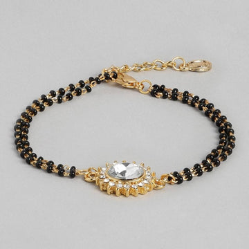 Estele Gold Plated Significant Mangalsutra Bracelet For Women