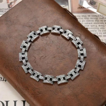 Sterling Silver Vintage Letter H Bracelet