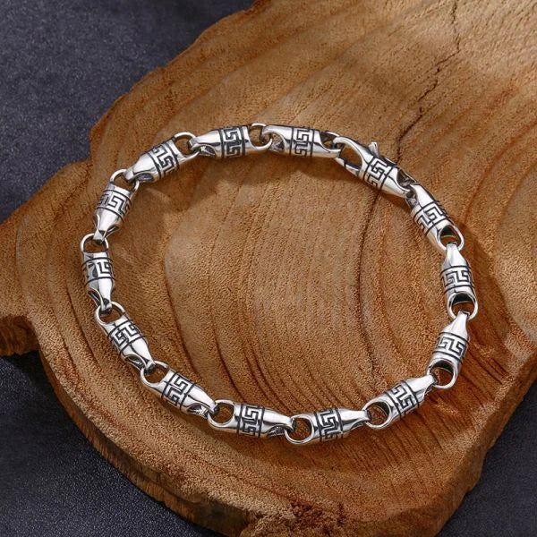 Sterling Silver Vintage Lucky Bucket Bead Bracelet