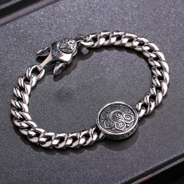 Sterling Silver Six Characters Vine Bracelet