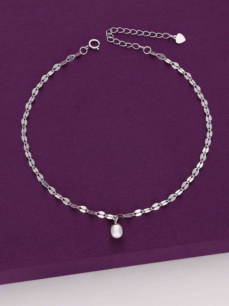 Sterling Silver The Statement Argent Orb Anklet