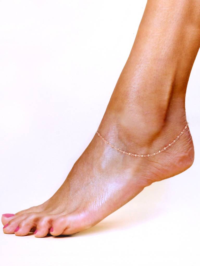 Regal Diamond Anklet In 92.5 Sterling Silver