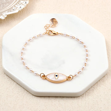 Mystic Eye Charm Gold Bracelet