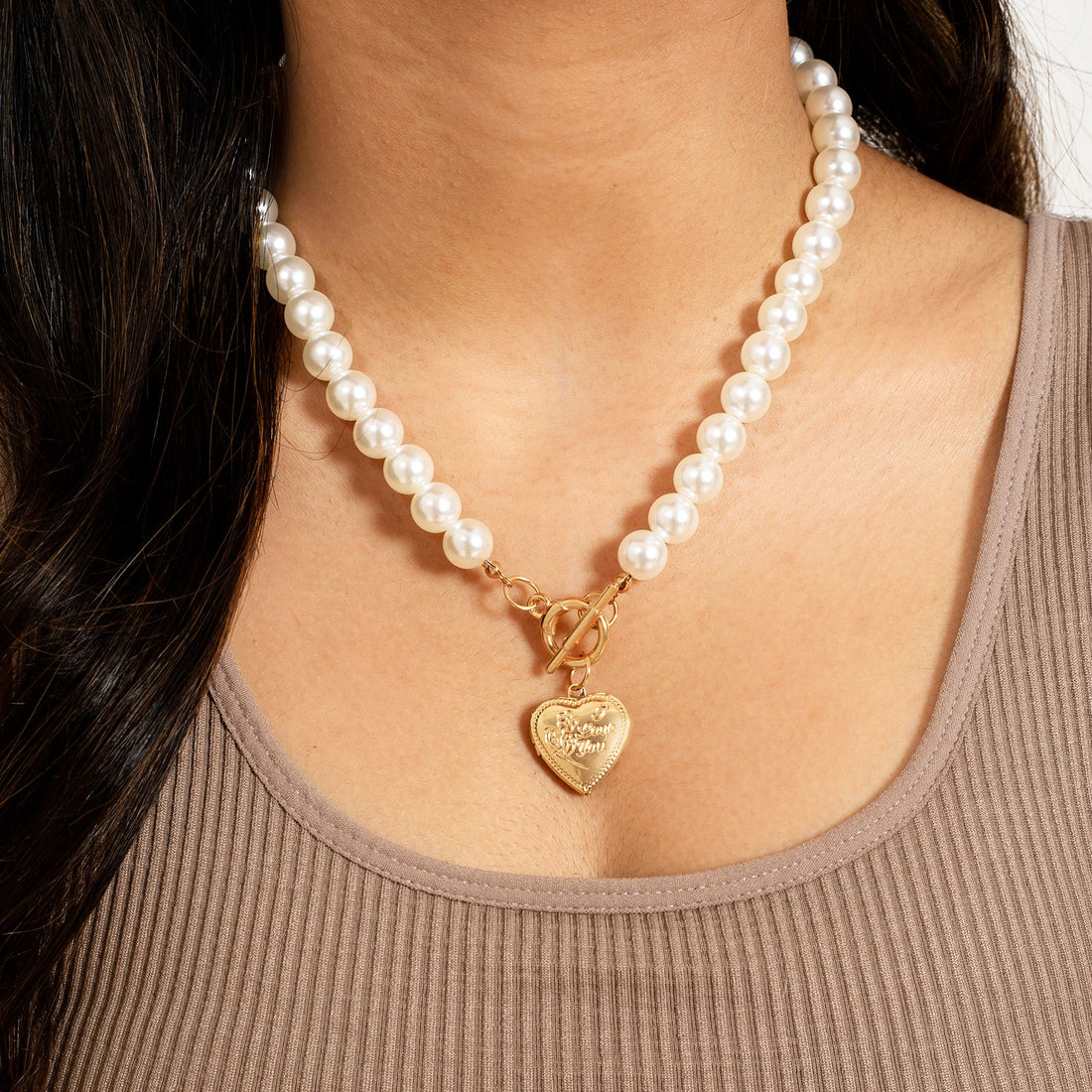 Akoya Pearl Heart Necklace