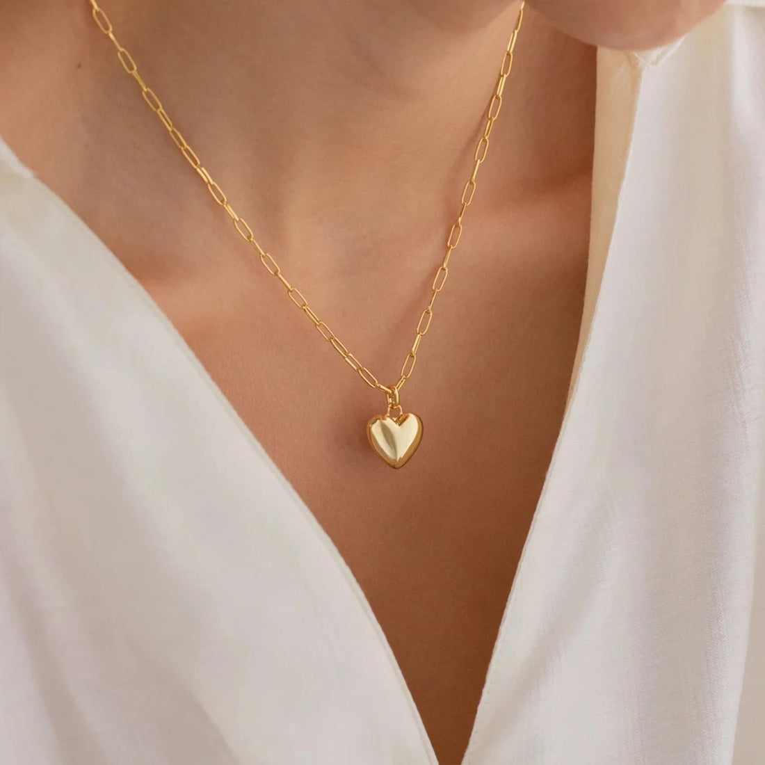 Gilmore Dainty Heart Pendant Gold Necklace