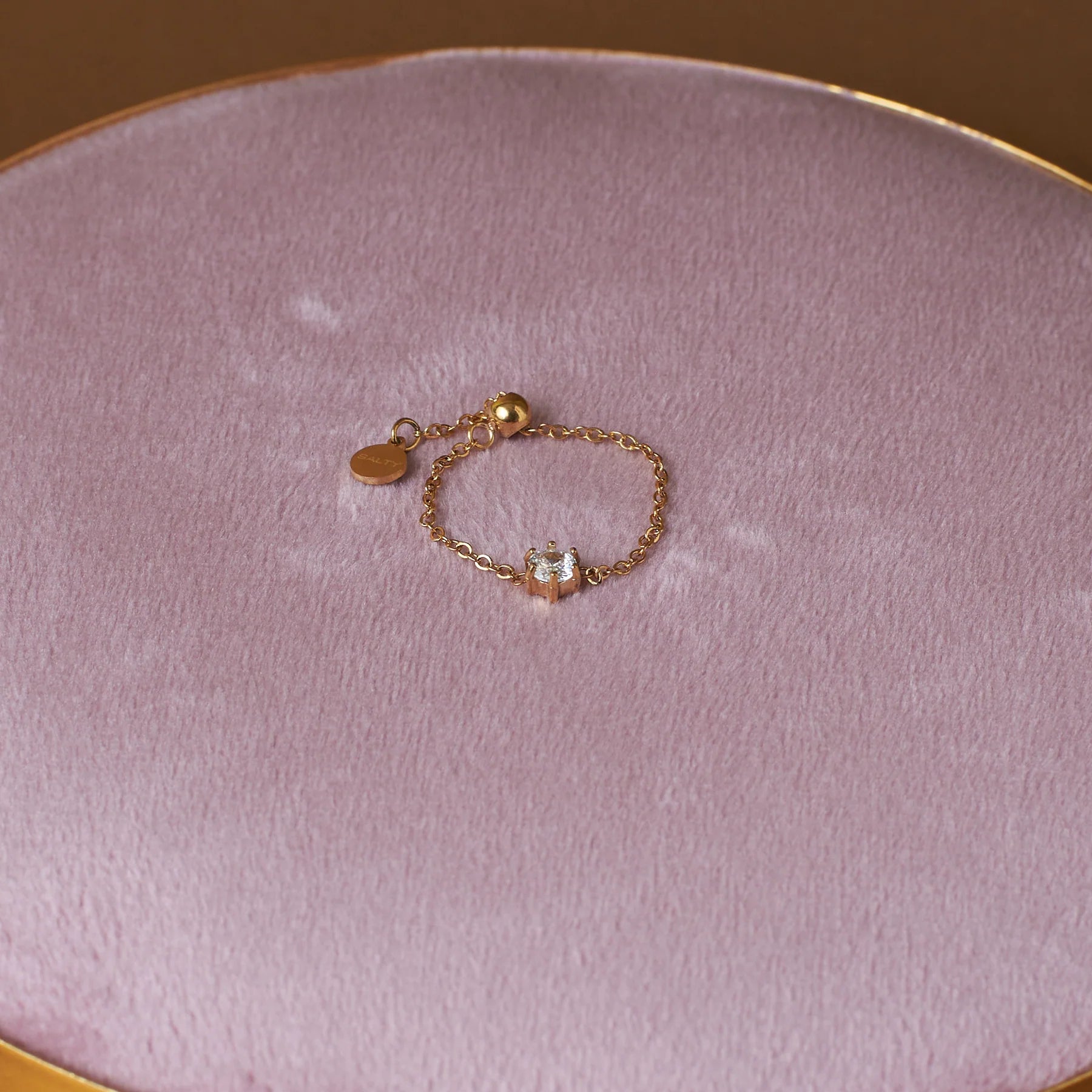 Champagne Self-Love Chain Ring