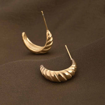 Croissant Style Hoop Earrings