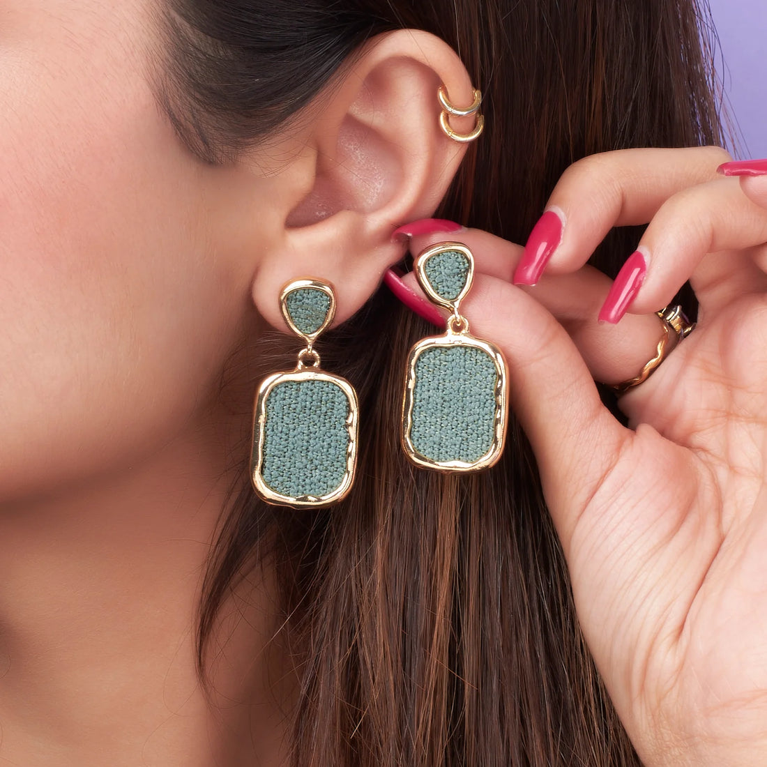 Zest Green Gold Earring