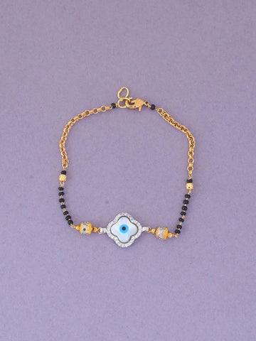 Golden Caitri Eye Evil Mangalsutra Bracelet