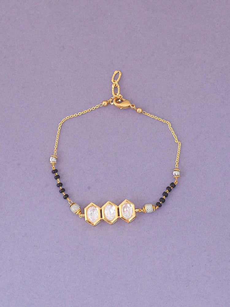 Golden Hanika Mangalsutra Bracelet