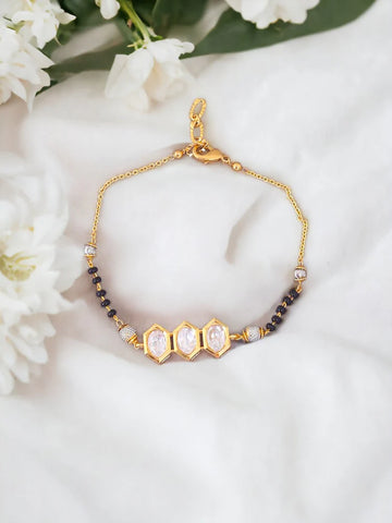 Golden Hanika Mangalsutra Bracelet