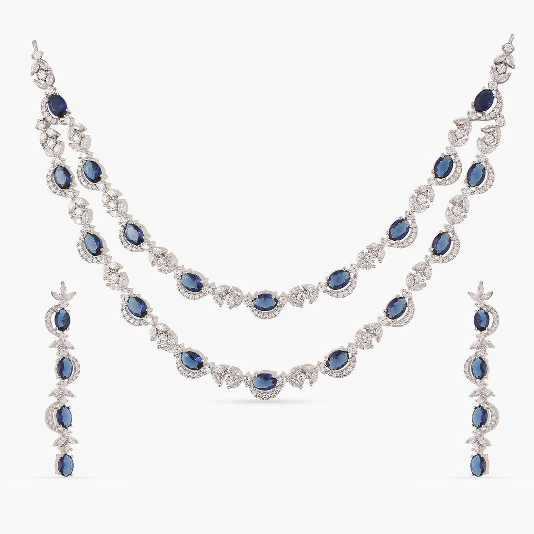 Glistering Delicate CZ Necklace Set