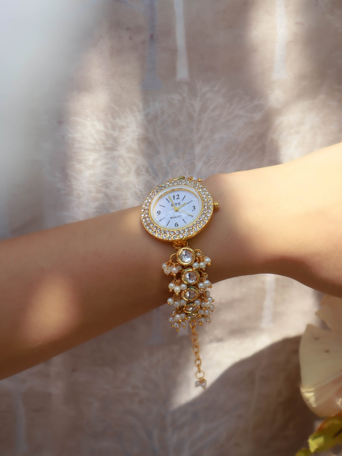 Kundan Wrist styling Watch