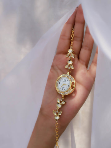 Kundan Wrist gold-plated Watch