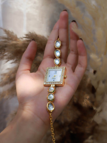 Kundan Wrist gold-plated Watch