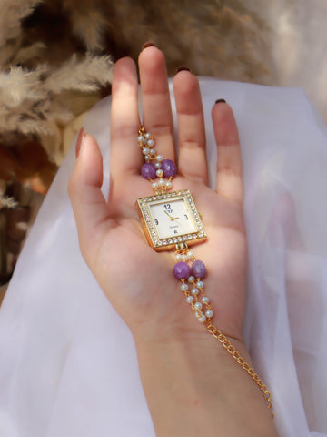 Purple Wrist Chain Watch