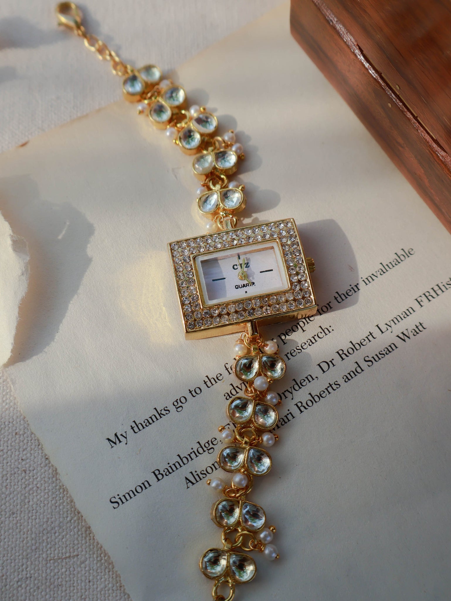 Kundan Stones Wrist fashion Watch
