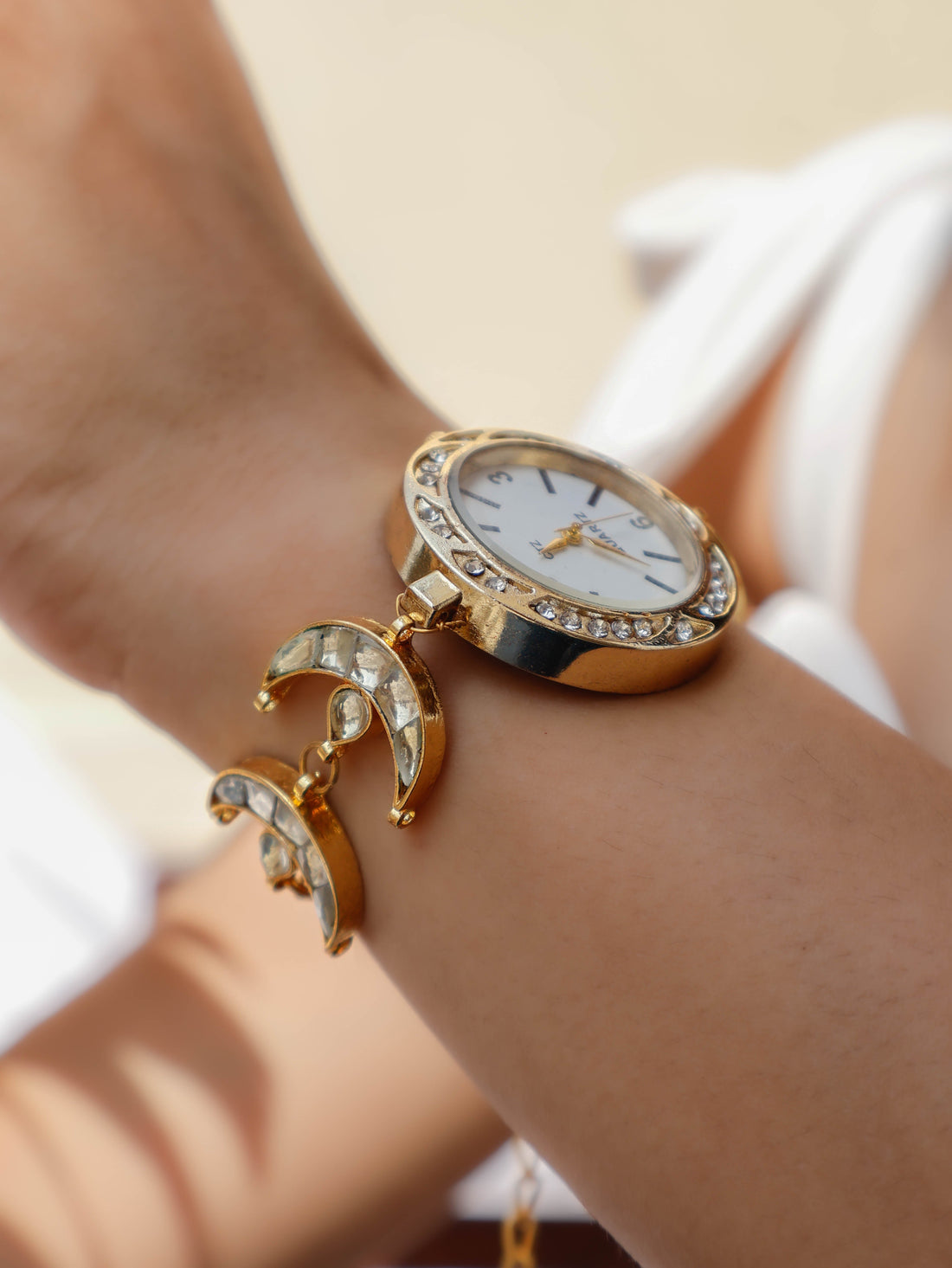 Kundan Wrist gold-plated Watch