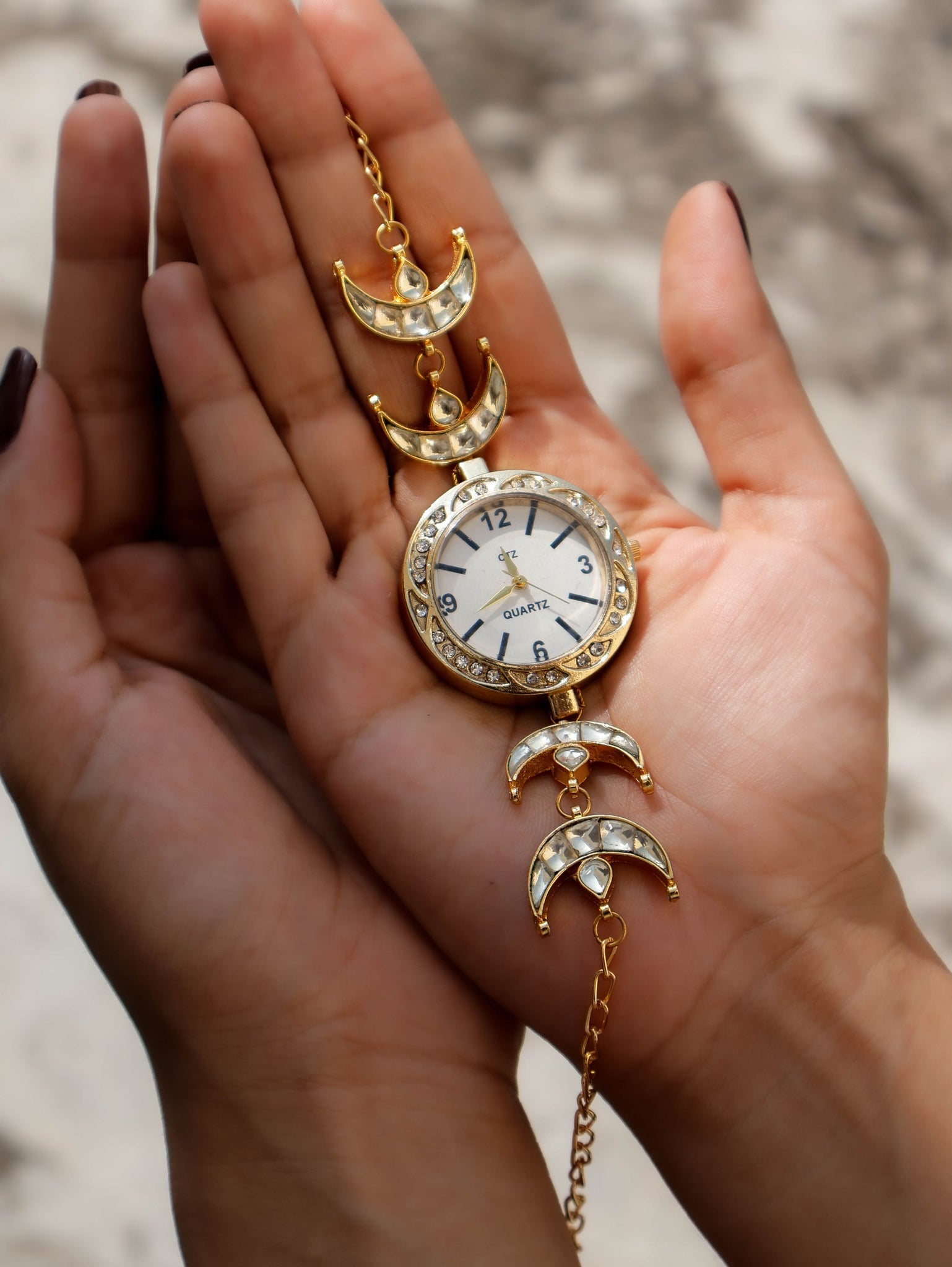 Kundan Wrist gold-plated Watch
