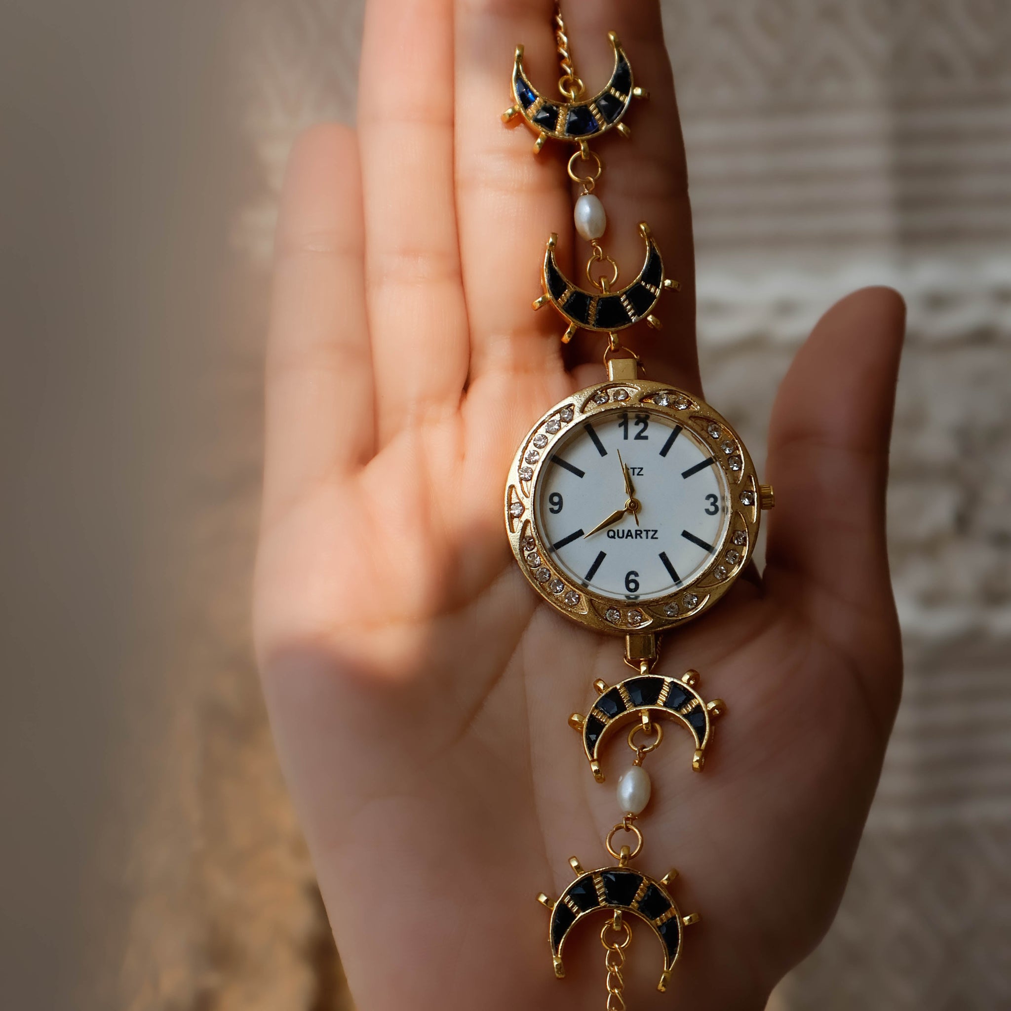 Kundan Wrist chain Watch