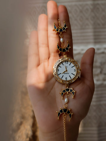 Kundan Wrist chain Watch