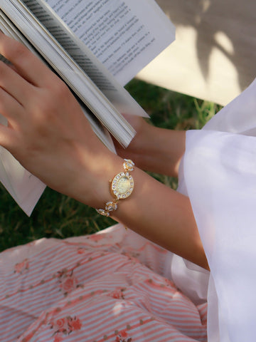 Kundan Wrist Chain Watch