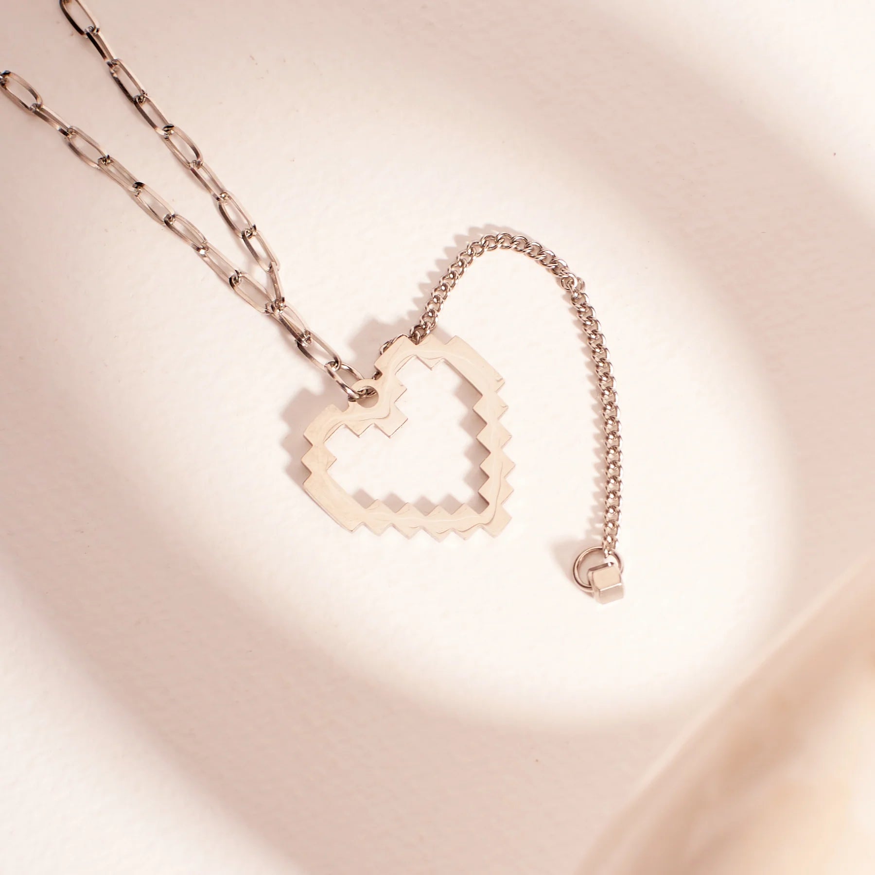 Cute In Love Silver Chain