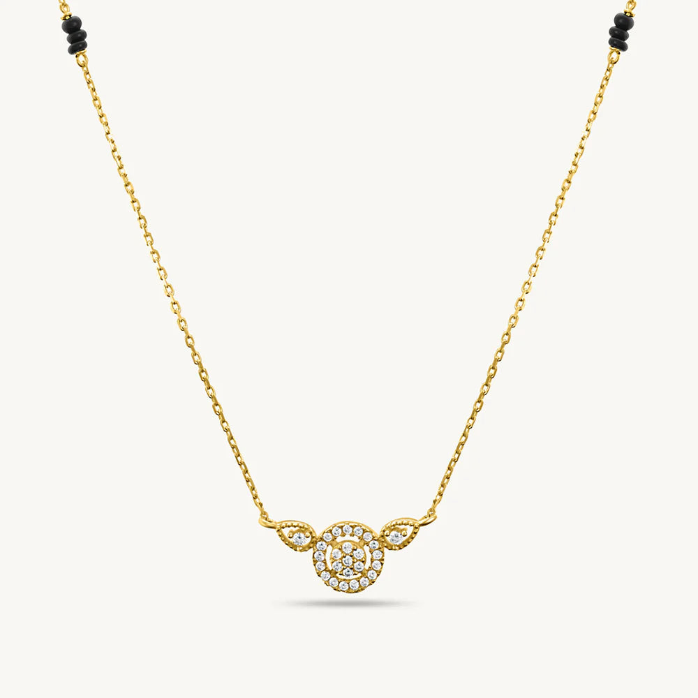 Annapurna Diamond Mangalsutra  BIS Hallmarked  Gold Vermeil