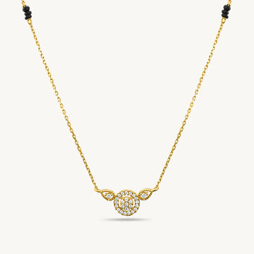 Annapurna Diamond Mangalsutra  BIS Hallmarked  Gold Vermeil