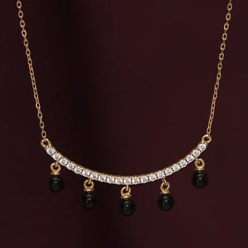 Tarini Diamond Mangalsutra  BIS Hallmarked  Gold Vermeil