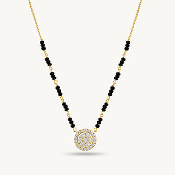 Ekansha Diamond Mangalsutra  BIS Hallmarked   Gold Vermeil