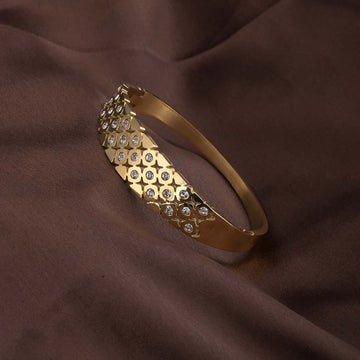 Shimmering Star Gold Bangle Bracelet