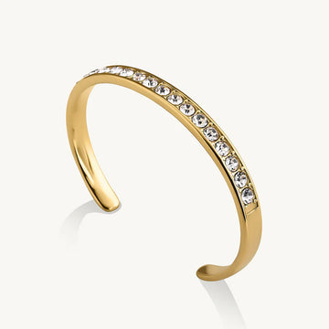 Elegant Zirconia Studded Gold Bracelet