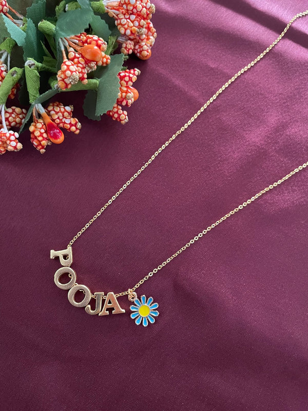 Flower Name Necklace