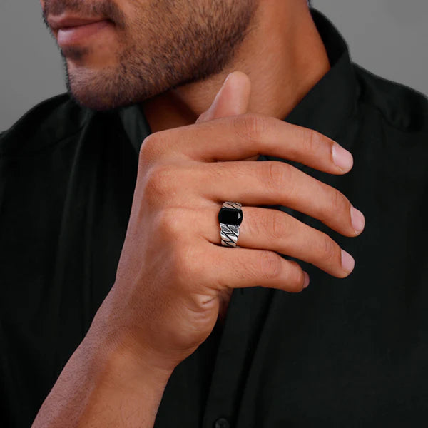 Black Rhodium Impeccable Ring For Him