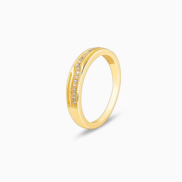 Golden Modest Leader Ring For Him