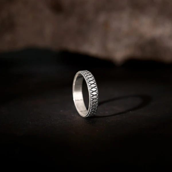 Oxidised Silver Knight's Desire Ring For Him