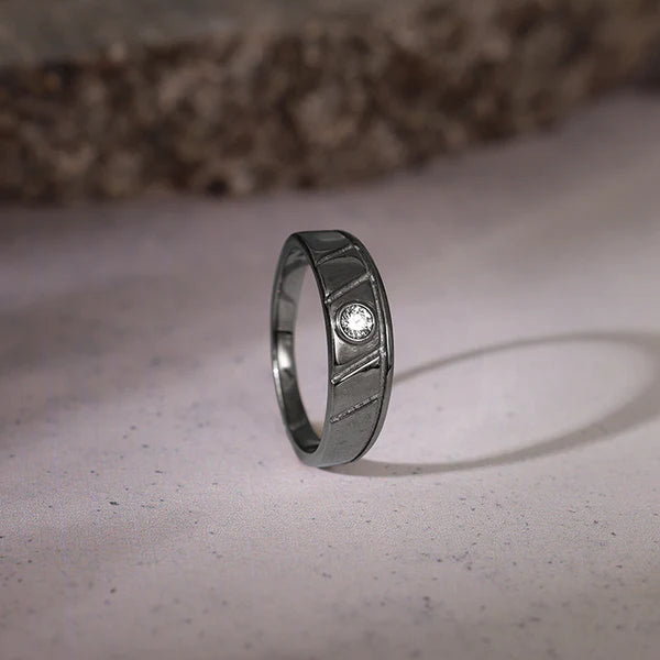 Black Rhodium Mighty Grip Ring For Him