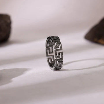 Black Rhodium Conqueror Ring For Him