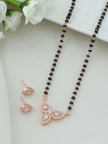 Rosegold Clover Mangalsutra Set