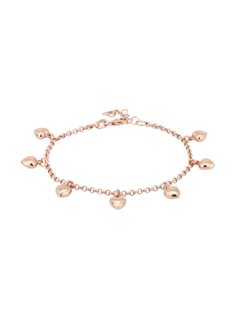 Carlton London Rose Gold-Plated Charm Bracelet