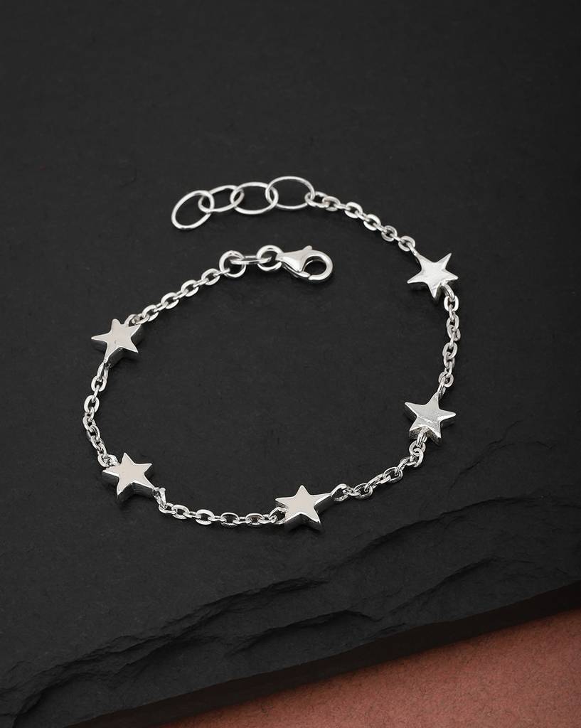 Estele Silver Plated Fashionable Mangalsutra Bracelet For Women